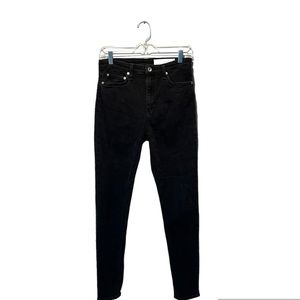 RAG & BONE Nina high rise skinny ankle black jeans women’s 28